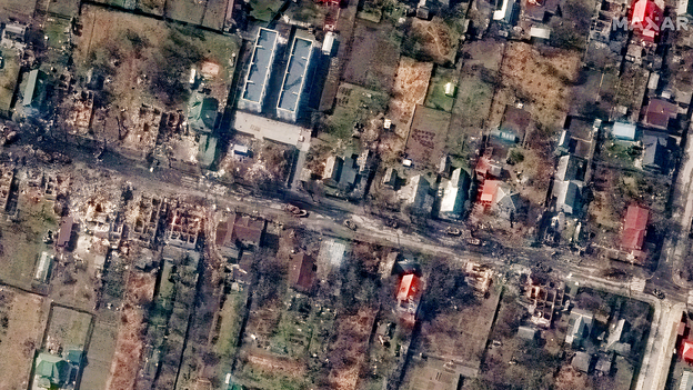 Satellite imagery shows bodies laid in Bucha streets for weeks, contradicting Russian claims