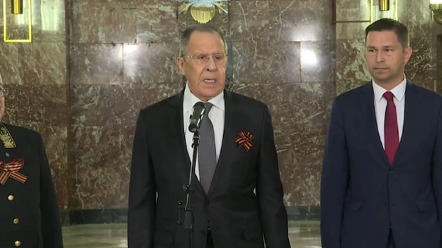 Lavrov seen for first time since Putin's apology for his Hitler comments