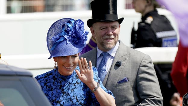 Zara Phillips and Mike Tindall attend Epsom Derby