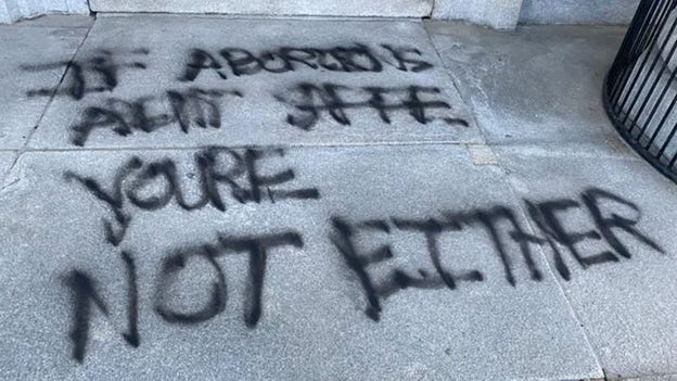 Pro-choice vandals scrawl threat on Vermont State House after Roe v. Wade decision: police