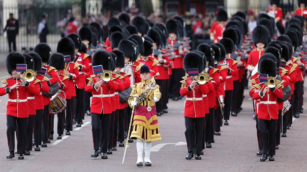 British tradition leads Trooping the Colour