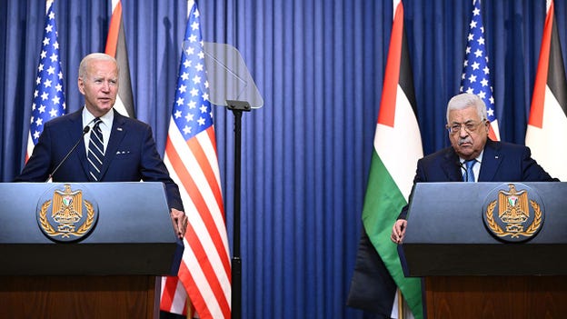 Biden stresses commitment to two-state solution in meeting with Palestinian President Abbas