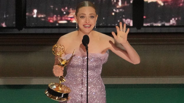 Amanda Seyfried wins first Emmy Award, says filming 'The Dropout' was 'best time' of her life