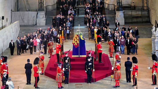 Queen Elizabeth II continues to lie in state at Westminster Hall