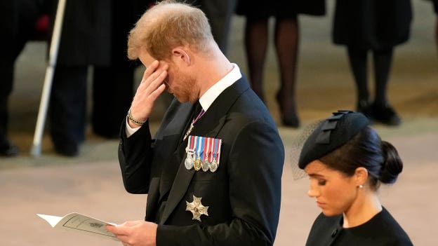 Prince Harry gets emotional while paying respects to Queen Elizabeth II