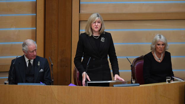 King Charles III addresses Scottish Parliament on death of Queen Elizabeth II