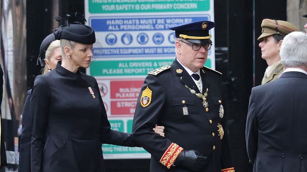 Princess Charlene, Prince Albert attend Queen Elizabeth II's funeral