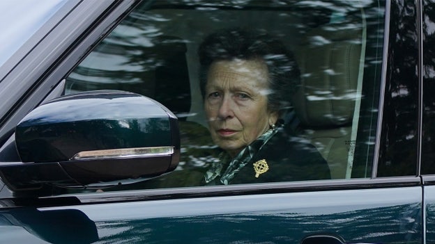 Queen's only daughter Princess Anne attends prayer service