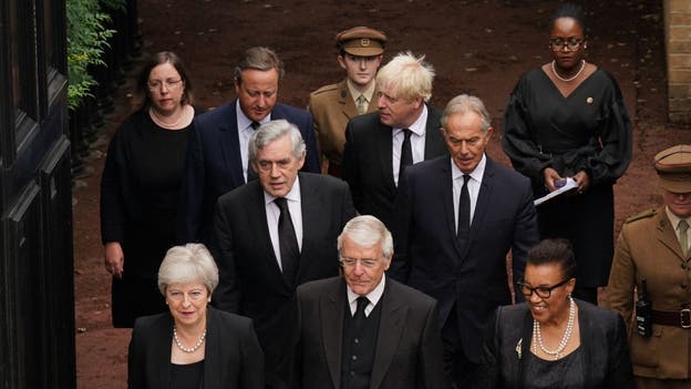 Former Britain Prime Ministers arrive in London to proclaim King Charles III.