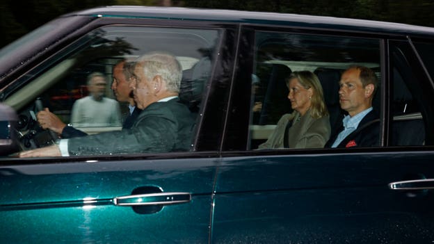 Prince William, Prince Andrew arrive at Balmoral Castle