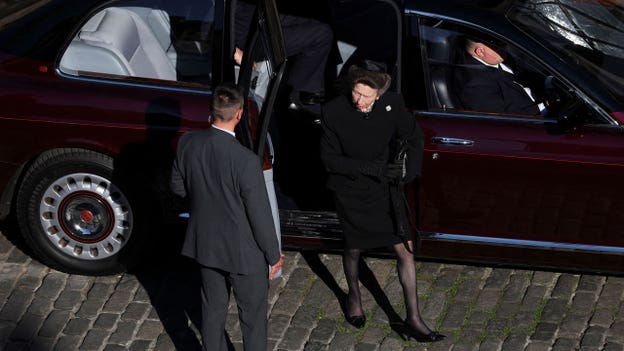 Princess Anne arrives at St. Giles' Cathedral