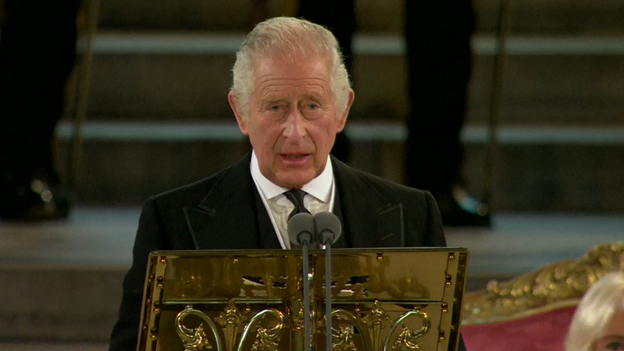 King Charles III gives speech to UK Parliament