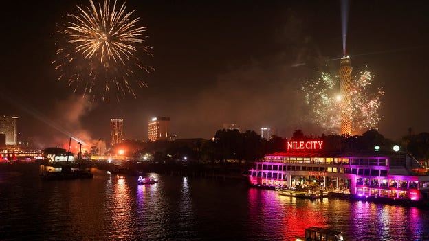 Cairo lights up sky with fireworks over Nile