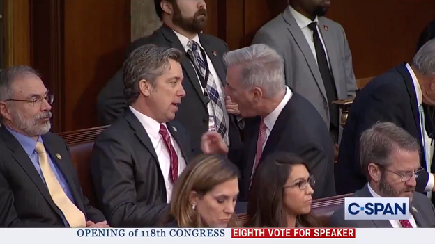 McCarthy gets in animated discussion with GOP holdout on House floor