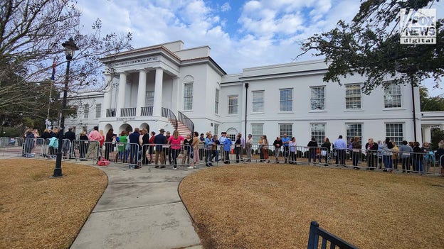 More than 50 people outside the Colleton County Courthouse to try to snag a seat