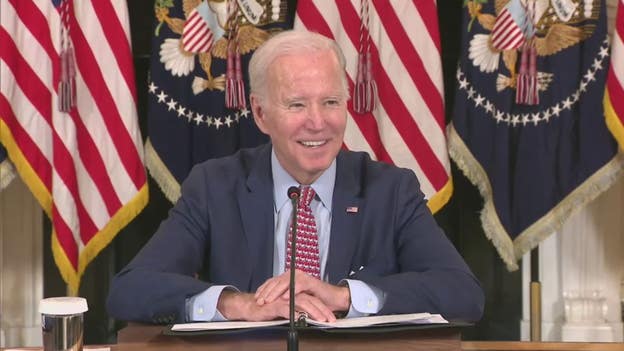 Biden laughs at reporter asking if Trump indictment is 'politically divisive'