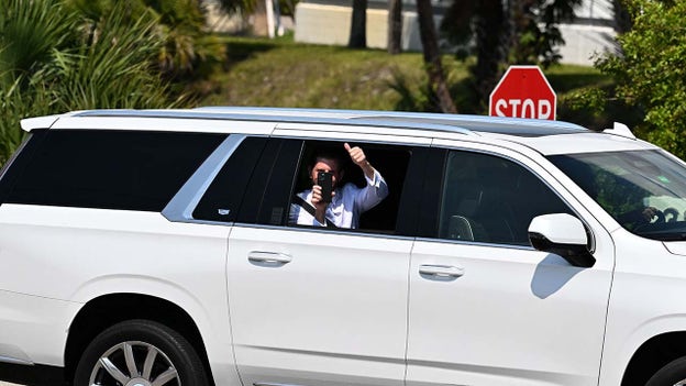 Eric Trump makes his way to 'Trump Force One' ahead of father's trip to NYC for arraignment