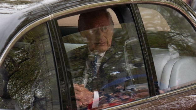 King Charles seen for the first time Saturday heading to Buckingham Palace