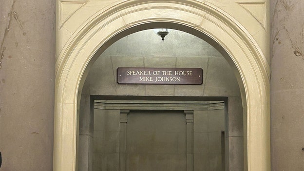 New Mike Johnson nameplate installed over House speaker's office entrance