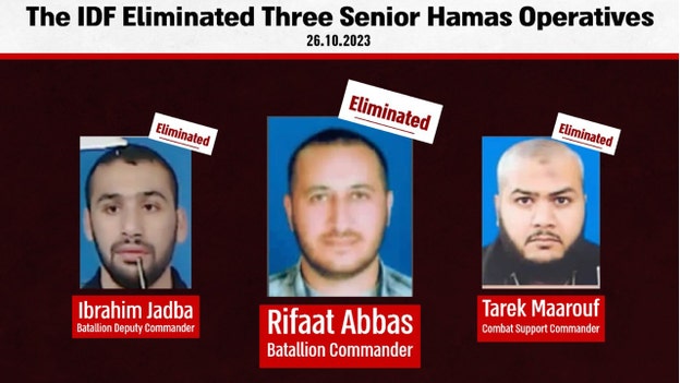 IDF claims elimination of three senior Hamas operatives with ‘significant’ roles on Oct. 7