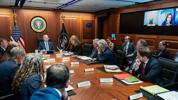 Biden speaks with national security teams about safety of Americans