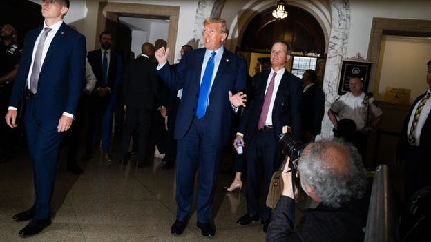 Trump speaks outside Manhattan courtroom as he arrives for day 2 of trial