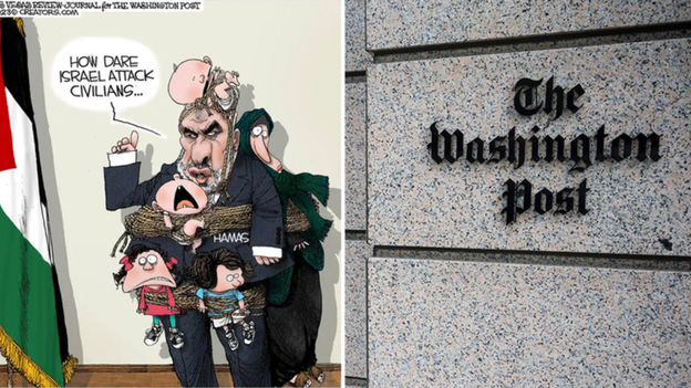 Political cartoonist speaks out after Washington Post pulls his work mocking Hamas