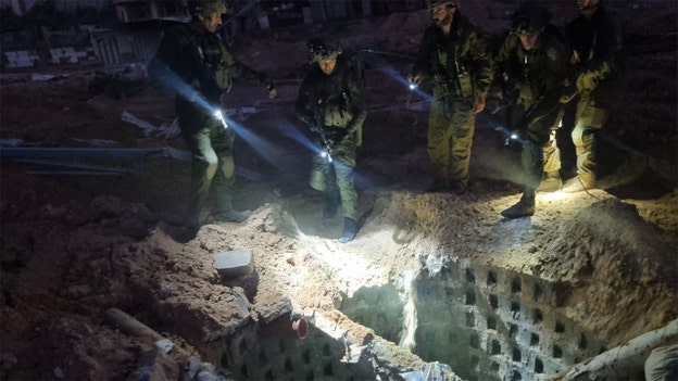 Israeli soldiers locate tunnel shafts, model of IDF vehicle at HQ of Hamas' Northern Brigade