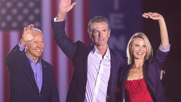 Why is Gavin Newsom campaigning outside of California?