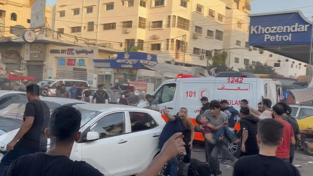 Hamas accuses Israel of bombing ambulances near Gaza's Al-Shifa hospital