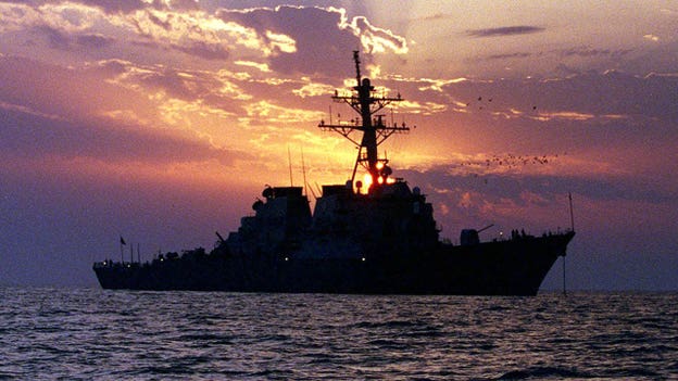 US destroyer shoots down 14 attack drones in Red Sea, officials say