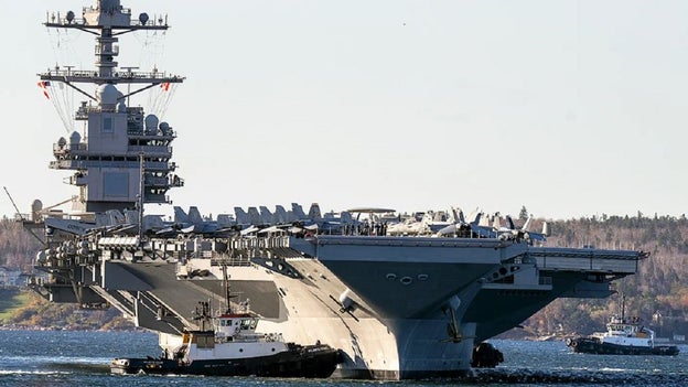 Pentagon orders US aircraft carrier and warship to remain in Mediterranean amid Israel-Hamas war