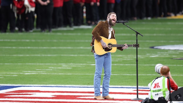 Post Malone performs  ‘America the Beautiful’ at Super Bowl LVIII