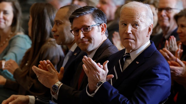 Speaker Johnson calls for Biden to 'wake up,' stop 'placating Iran': 'America must project strength'