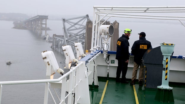 NTSB releases photos from the Baltimore bridge collapse investigation