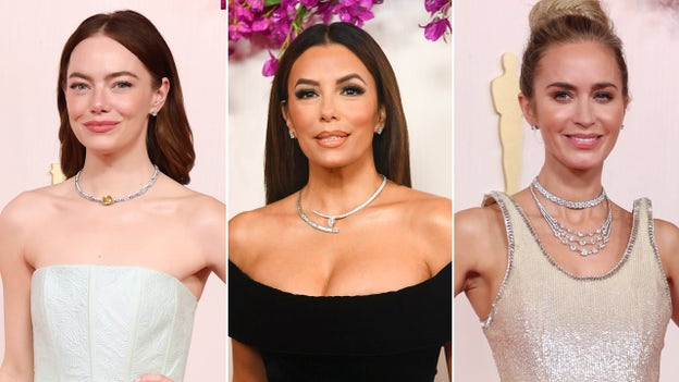 Emma Stone stuns on Oscars red carpet alongside Emily Blunt and Eva Longoria
