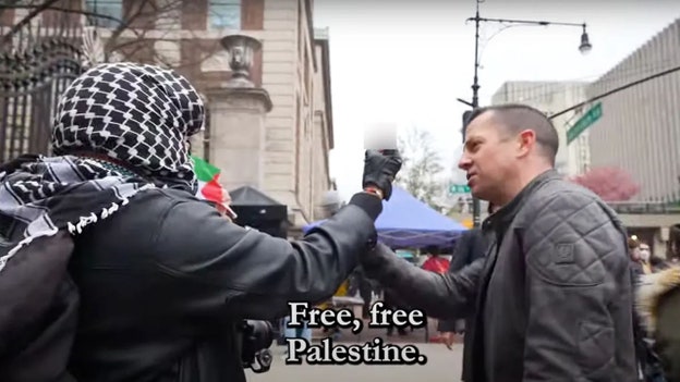 Watchdog CEO confronts anti-Israel protesters at Columbia: 'Which is your favorite terrorist group?'