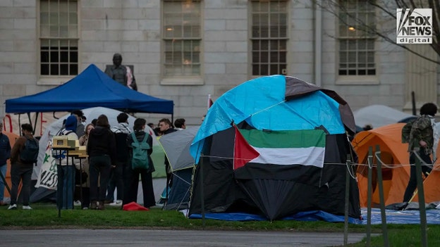 Anti-Israel encampment at Harvard Yard doused with early morning sprinklers: report