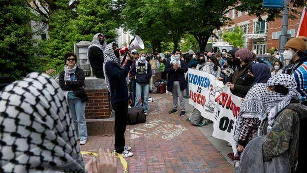GW University confirms anti-Israel protests included outsiders not affiliated with the school