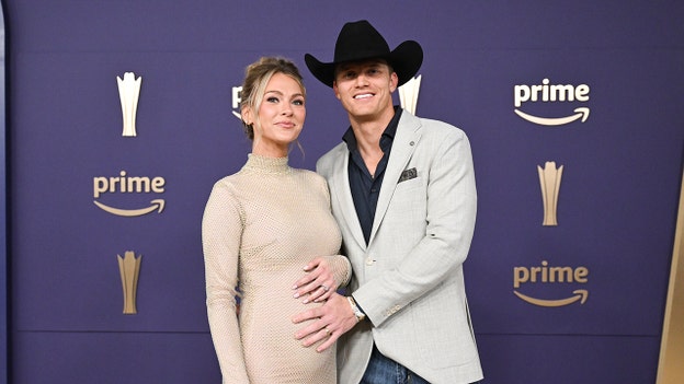 Parker McCollum's wife Hallie Ray Light shows off baby bump on ACM red carpet