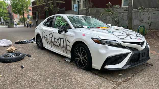 Driver pulls up to group at PSU after tense anti-Israel demonstration, deploys pepper spray