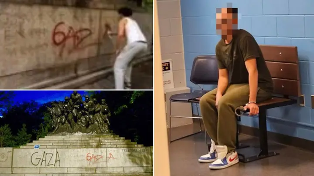 Anti-Israel protester who vandalized WWI statue in NYC is arrested: report