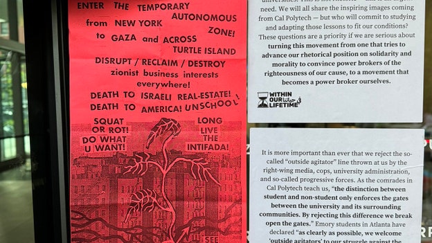 'Death to America': NYPD finds inflammatory signs at New York University encampment