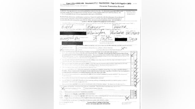 Prosecutors show Hunter Biden's gun transaction document revealing key detail