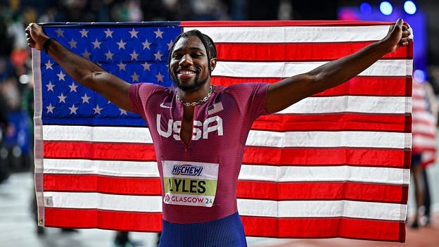 Track star Noah Lyles discusses his struggle representing Team USA