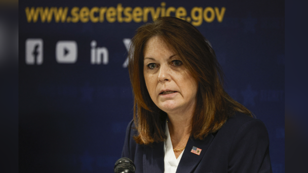 Secret Service Director Kimberly Cheatle reacts to independent review of Trump assassination plot