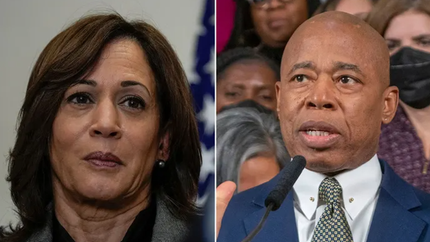 El alcalde de Nueva York, Eric Adams, apoya a Kamala Harris para la presidencia a pesar de haber criticado en el pasado a la administración Biden