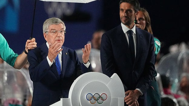 IOC president Thomas Bach opens Olympics with message of solidarity