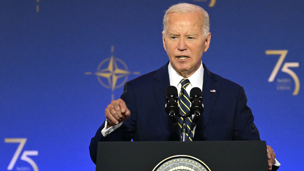 Biden delivers remarks at NATO summit amid lingering fallout from debate performance