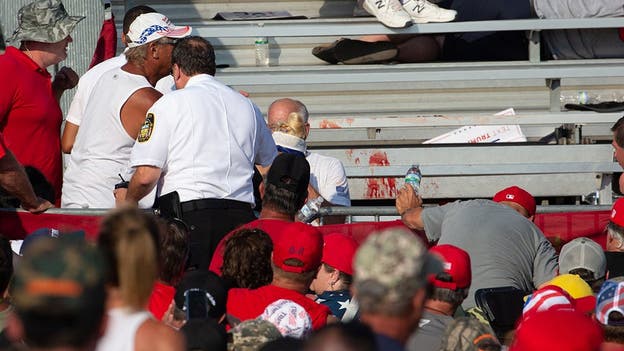 Two surviving men wounded at Trump rally now listed in serious, but stable condition